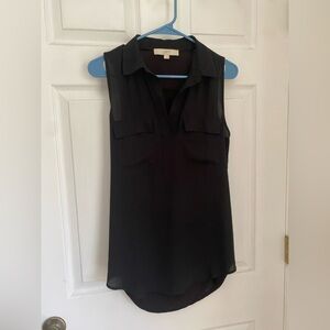 Ann Taylor Black Sleeveless Blouse